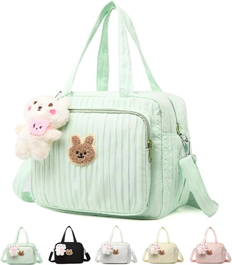 NIKUKY Baby Diaper Bag Tote, Cute Small Crossbody Nappy Mommy Bag, Lightweight Travel & Hospital Multifunction Storage Tote - Image 1